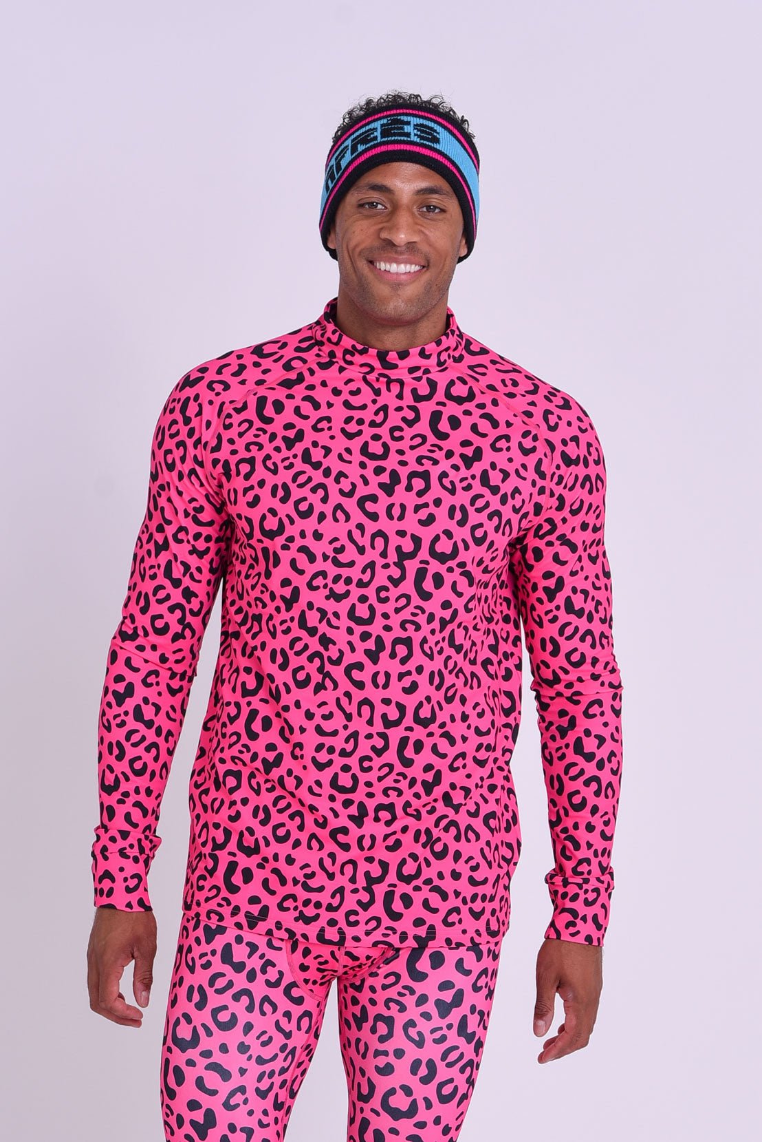 Baselayer Top - Hotel California Pink Leopard Men's - OOSC Clothing - USA