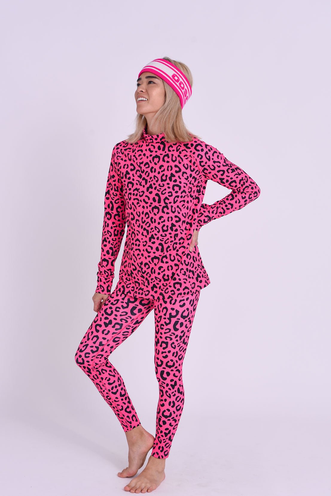 Baselayer Top - Hotel California Pink Leopard Women's - OOSC Clothing - USA