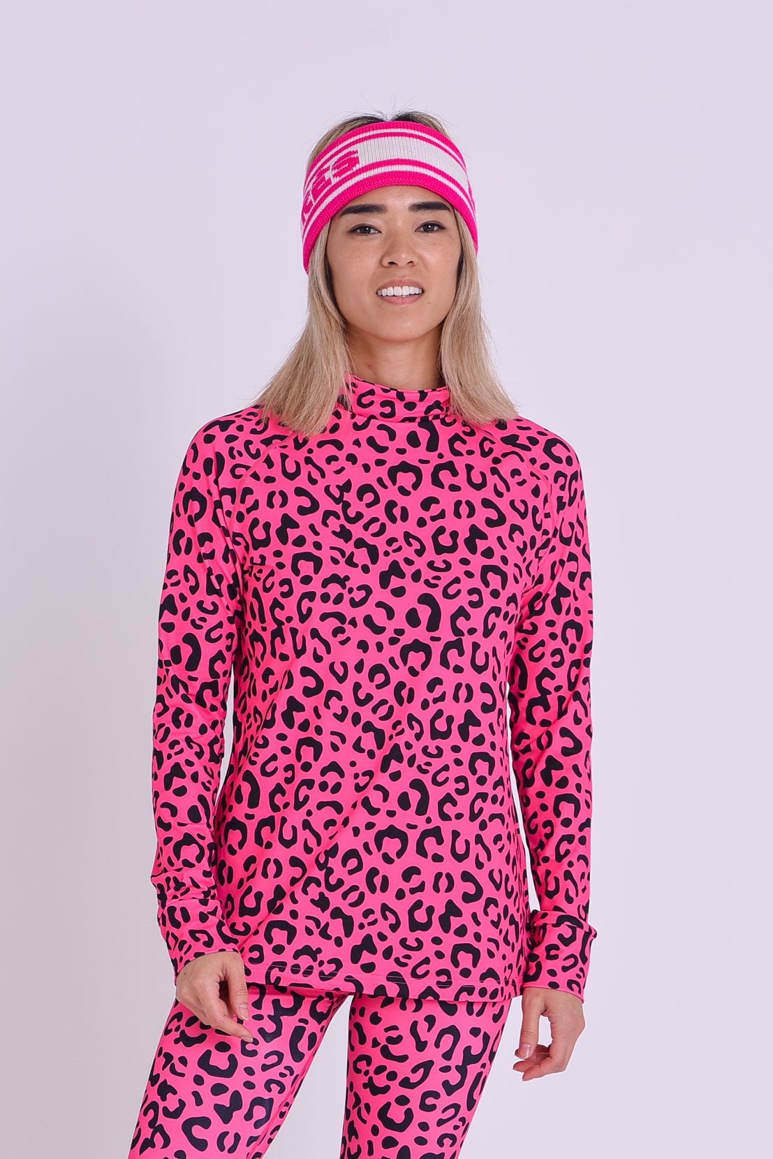 Baselayer Top - Hotel California Pink Leopard Women's - OOSC Clothing - USA