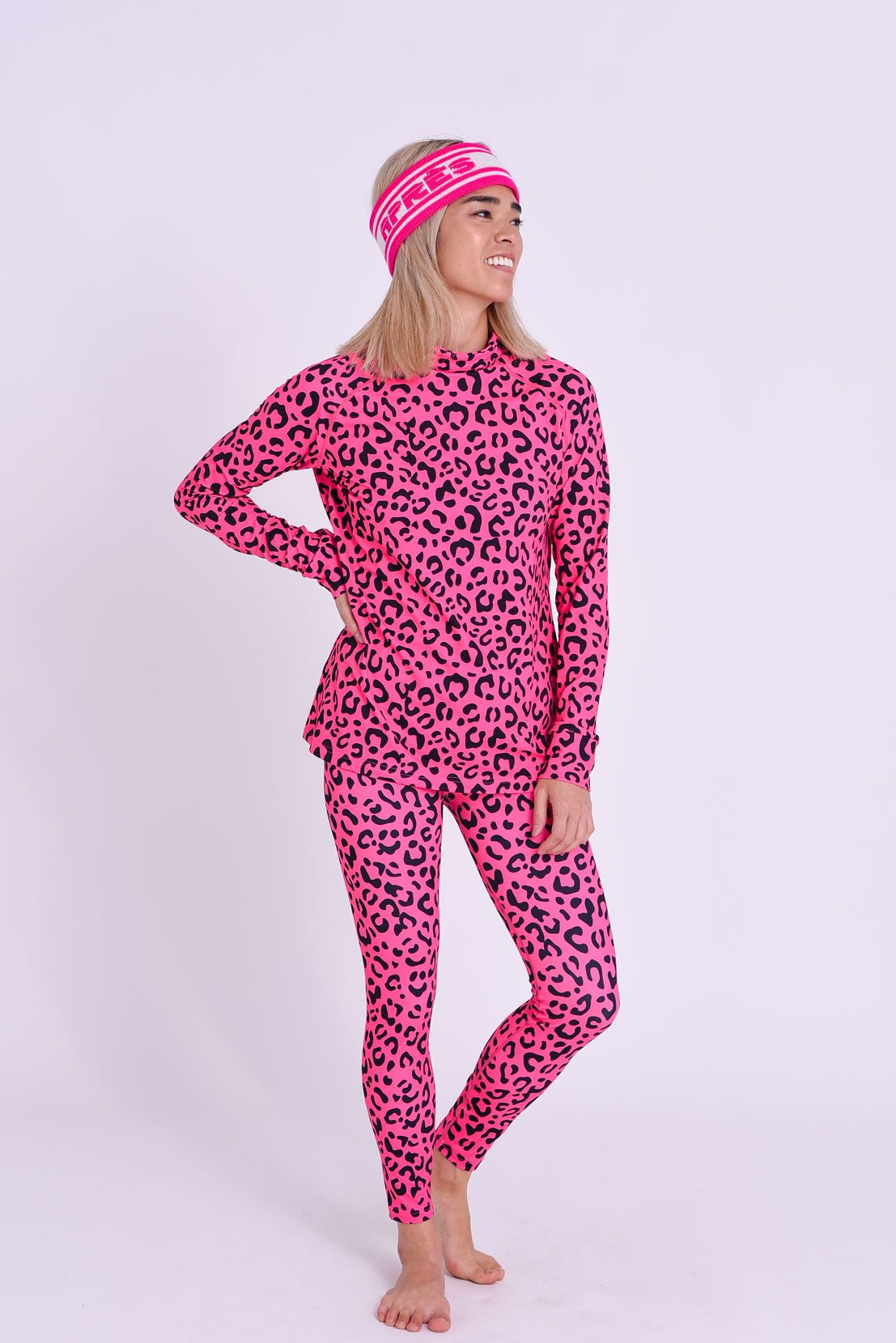 Baselayer Top - Hotel California Pink Leopard Women's - OOSC Clothing - USA