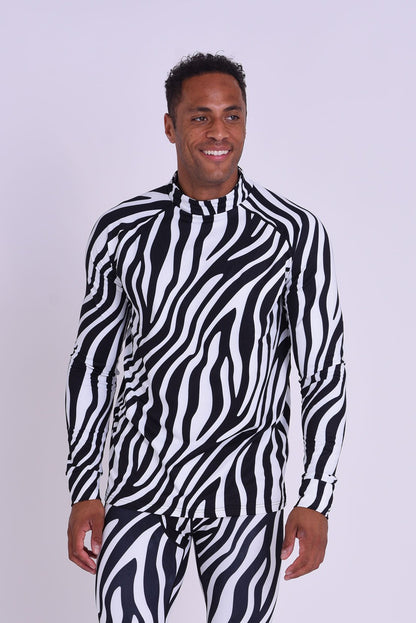 Baselayer Top - Hotel California Zebra Print Men's - OOSC Clothing - USA