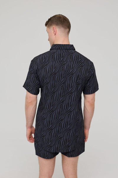 Black Tiger Men's Short Sleeve Shirt - OOSC Clothing - USA