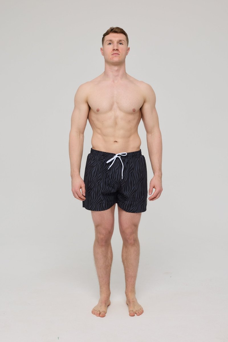 Black Tiger Men's Swim Shorts - OOSC Clothing - USA