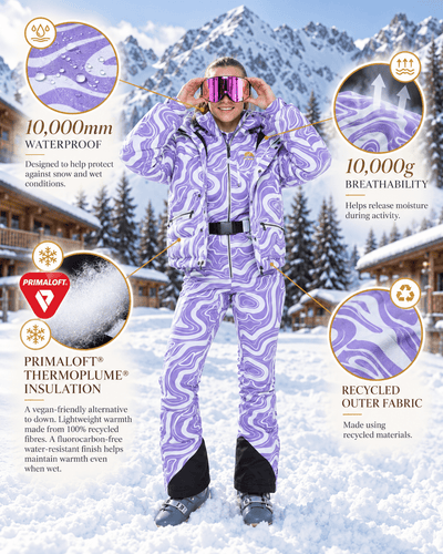 Chic Puffer Jacket - Amethyst Wave - OOSC Clothing - USA