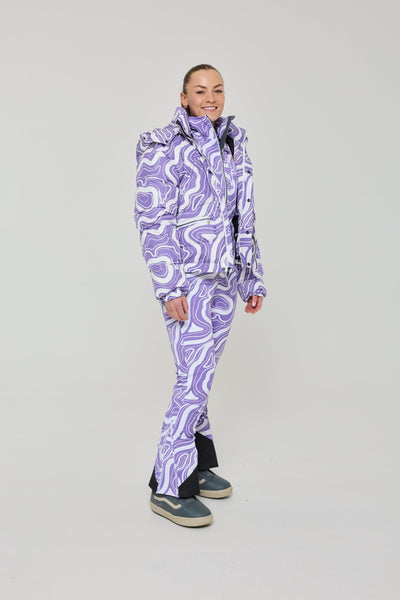 Chic Puffer Jacket - Amethyst Wave - OOSC Clothing - USA