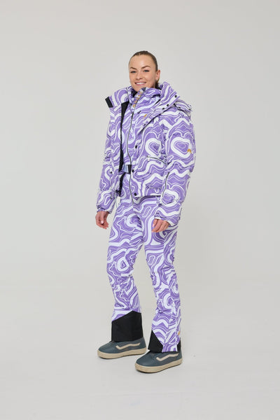 Chic Puffer Jacket - Amethyst Wave - OOSC Clothing - USA