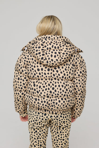 Chic Puffer Jacket - Cheetah - OOSC Clothing - USA