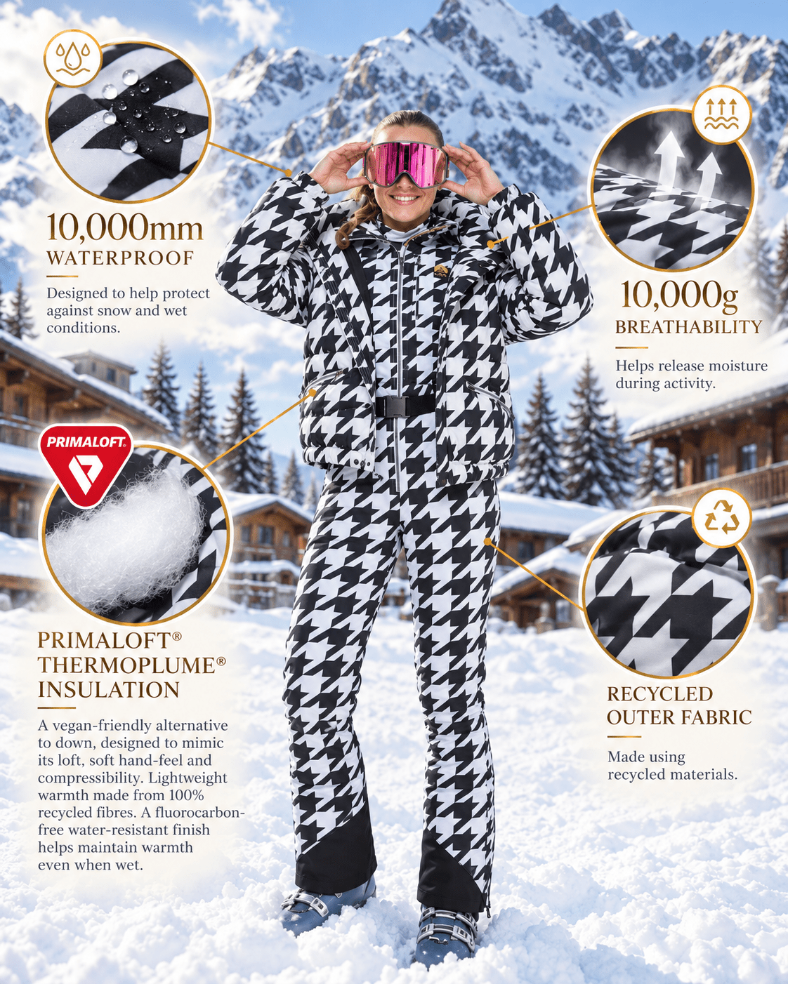 Chic Puffer Jacket - Monochrome Muse - OOSC Clothing - USA