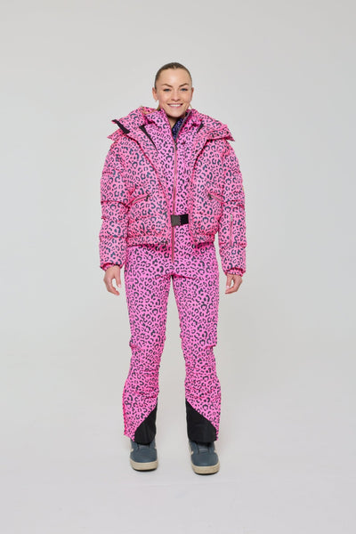 Chic Puffer Jacket - Rosé Leopard - OOSC Clothing - USA