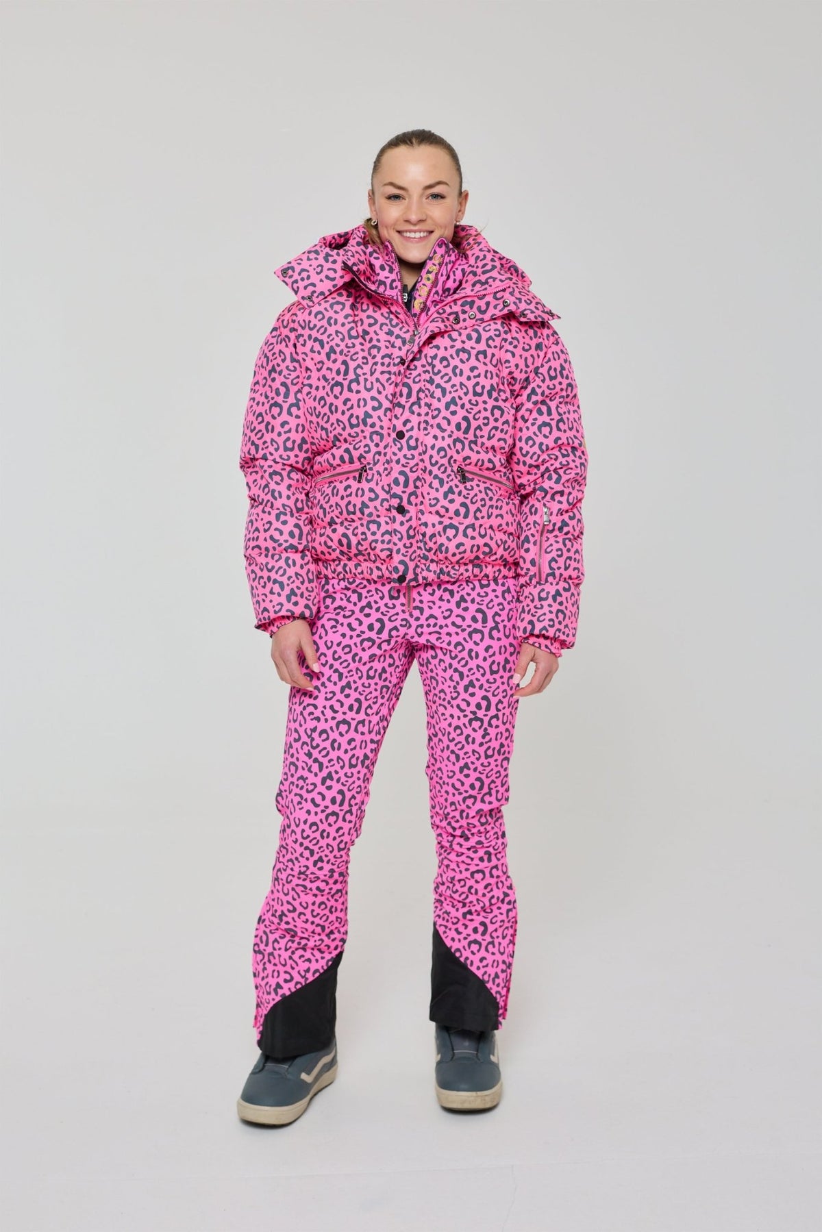 Chic Puffer Jacket - Rosé Leopard - OOSC Clothing - USA