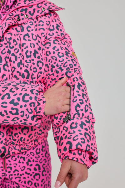 Chic Puffer Jacket - Rosé Leopard - OOSC Clothing - USA