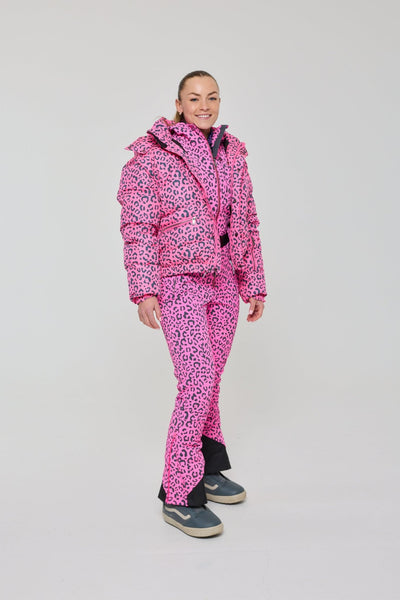 Chic Puffer Jacket - Rosé Leopard - OOSC Clothing - USA