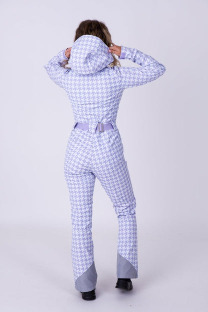 Chic Ski Suit - Purple Houndstooth - OOSC Clothing - USA