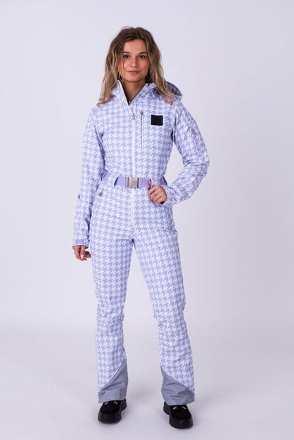 Chic Ski Suit - Purple Houndstooth - OOSC Clothing - USA