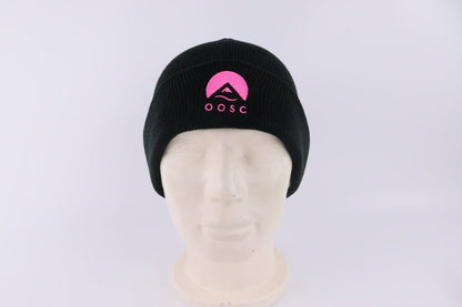 Classique Beanie - Black with Pink Logo - OOSC Clothing - USA