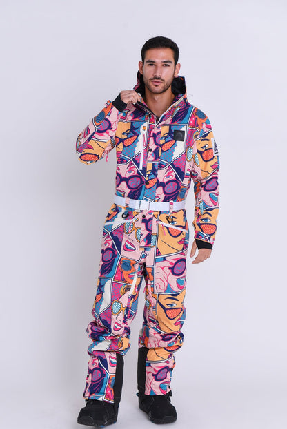 Comic Book Candy Ski Suit - Mens - OOSC Clothing - USA