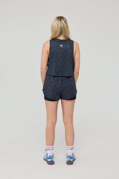 Elite 2 in 1 Running Shorts - Black Leopard - OOSC Clothing - USA