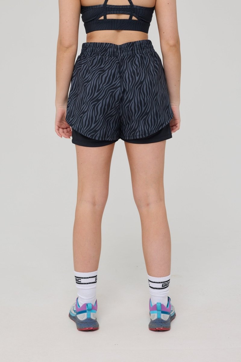 Elite 2 in 1 Running Shorts - Black Tiger - OOSC Clothing - USA