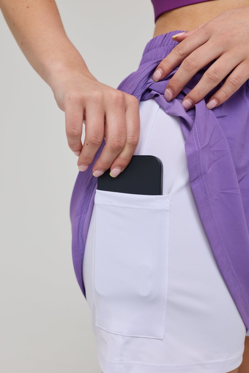Elite 2 in 1 Running Shorts - Purple - OOSC Clothing - USA