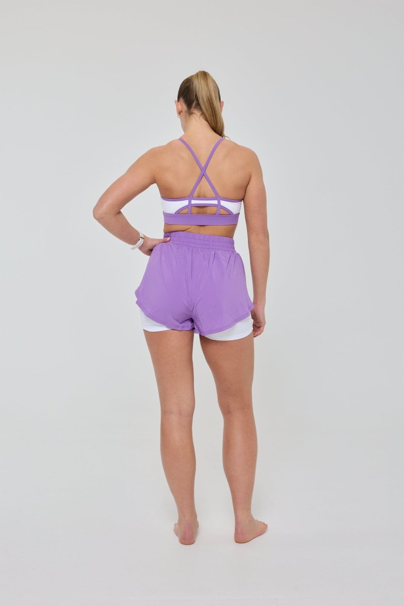 Elite 2 in 1 Running Shorts - Purple - OOSC Clothing - USA