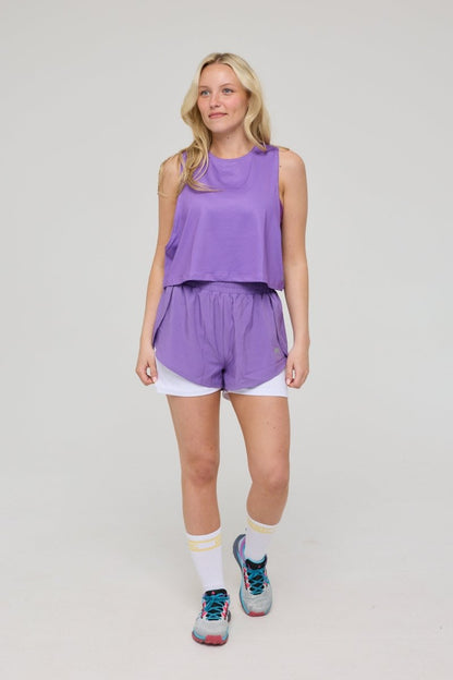 Elite 2 in 1 Running Shorts - Purple - OOSC Clothing - USA