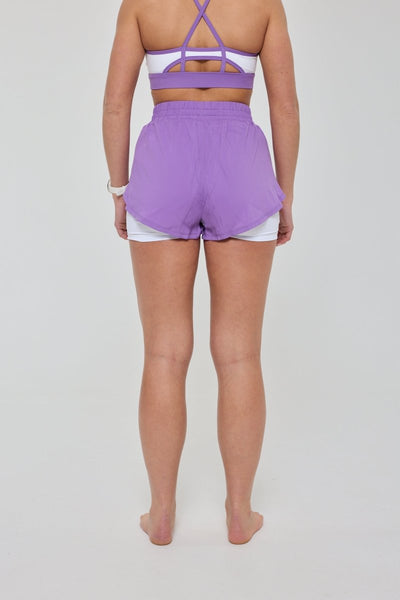 Elite 2 in 1 Running Shorts - Purple - OOSC Clothing - USA