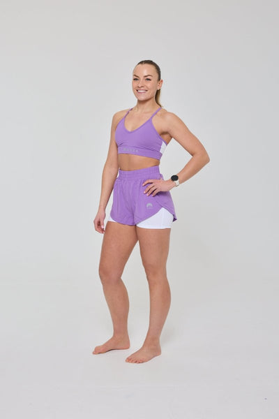 Elite 2 in 1 Running Shorts - Purple - OOSC Clothing - USA