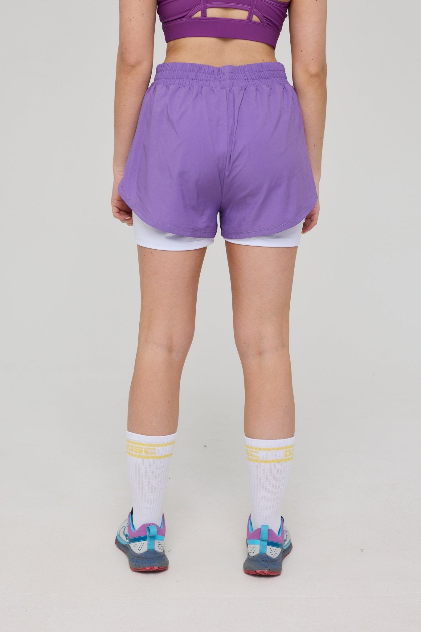 Elite 2 in 1 Running Shorts - Purple - OOSC Clothing - USA