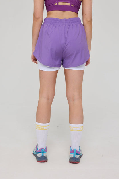 Elite 2 in 1 Running Shorts - Purple - OOSC Clothing - USA