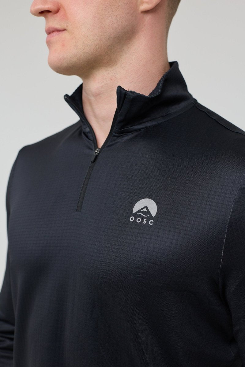 Elite Activewear 1/4 Zip Top - Black - OOSC Clothing - USA