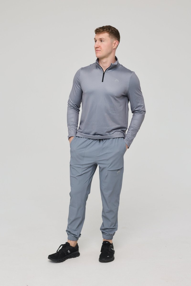 Elite Activewear 1/4 Zip Top - Grey - OOSC Clothing - USA