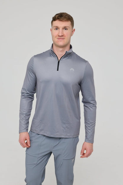 Elite Activewear 1/4 Zip Top - Grey - OOSC Clothing - USA