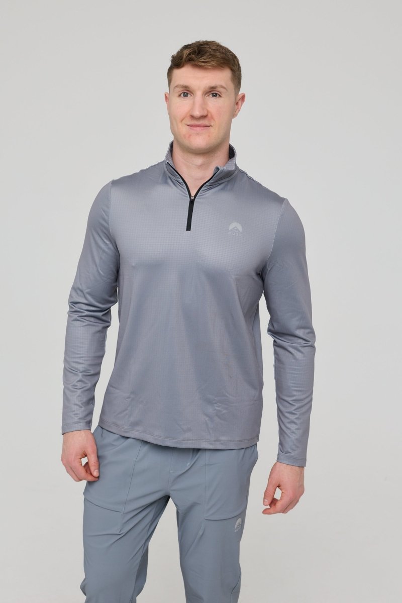 Elite Activewear 1/4 Zip Top - Grey - OOSC Clothing - USA
