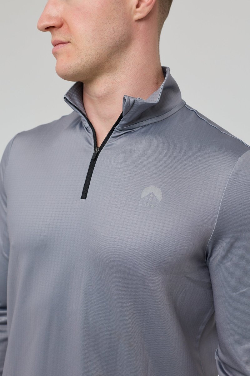 Elite Activewear 1/4 Zip Top - Grey - OOSC Clothing - USA