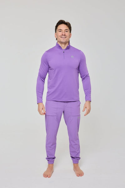 Elite Activewear 1/4 Zip Top - Purple - OOSC Clothing - USA