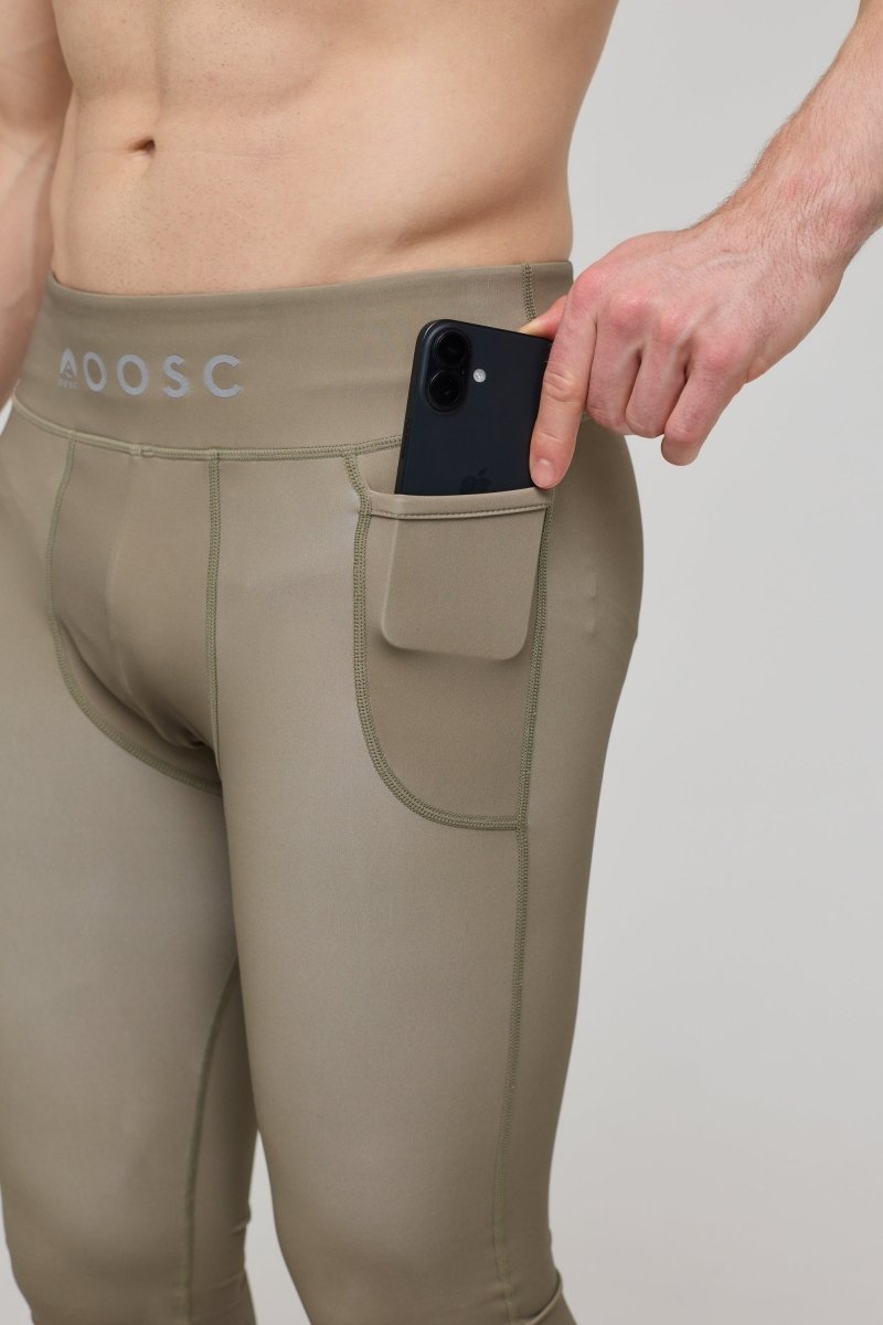 Elite Activewear Leggings - Khaki - OOSC Clothing - USA