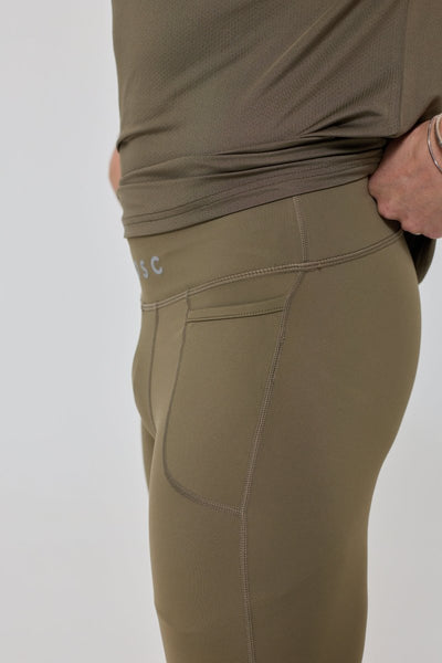 Elite Activewear Leggings - Khaki - OOSC Clothing - USA