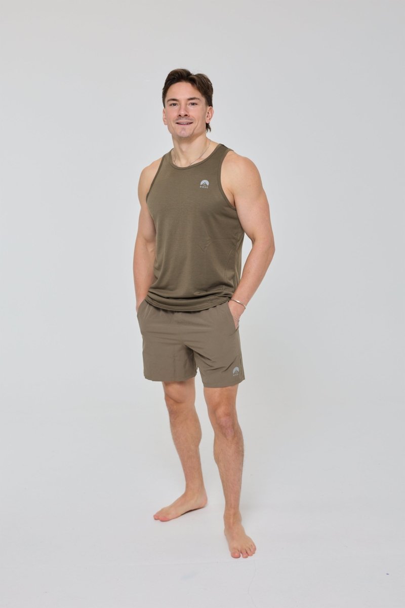 Elite Activewear Shorts - Khaki - OOSC Clothing - USA