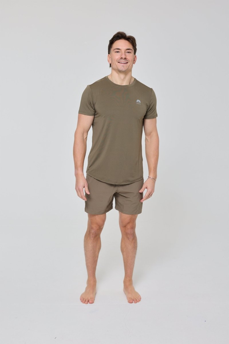 Elite Activewear Shorts - Khaki - OOSC Clothing - USA