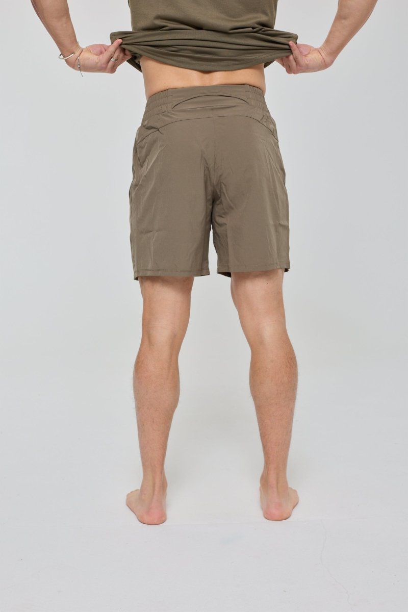 Elite Activewear Shorts - Khaki - OOSC Clothing - USA