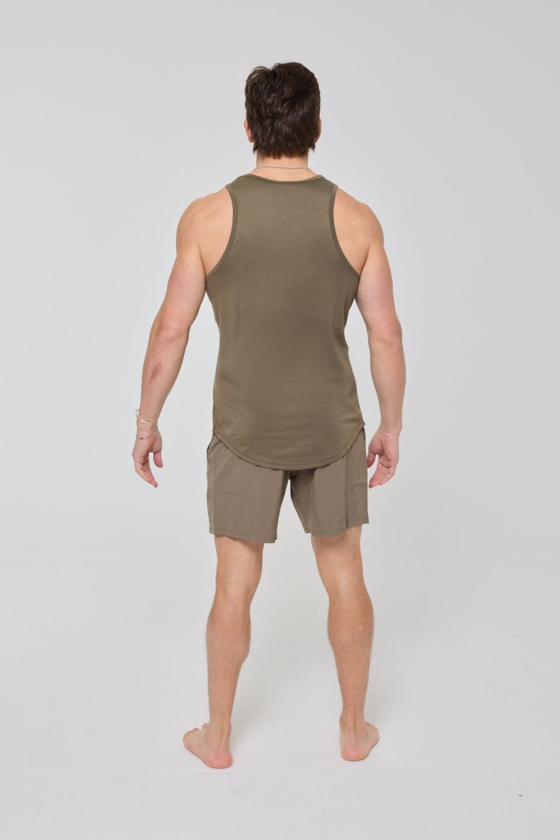 Elite Activewear Tank Khaki - Men's - OOSC Clothing - USA