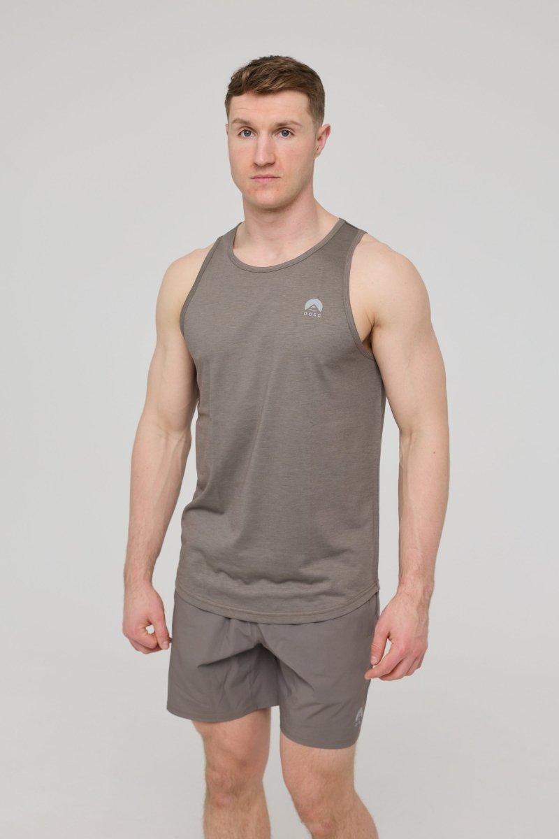 Elite Activewear Tank Khaki - Men's - OOSC Clothing - USA