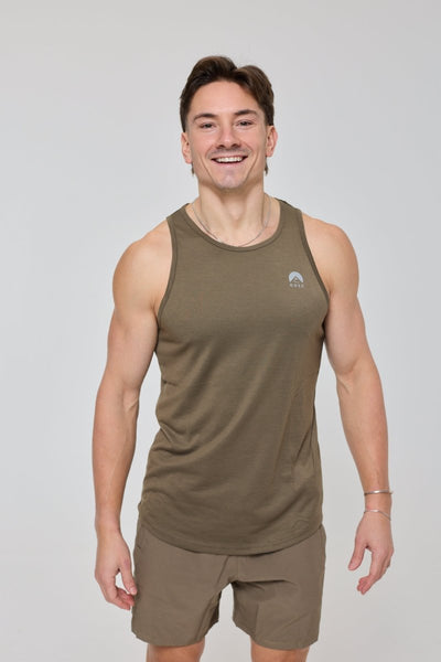 Elite Activewear Tank Khaki - Men's - OOSC Clothing - USA