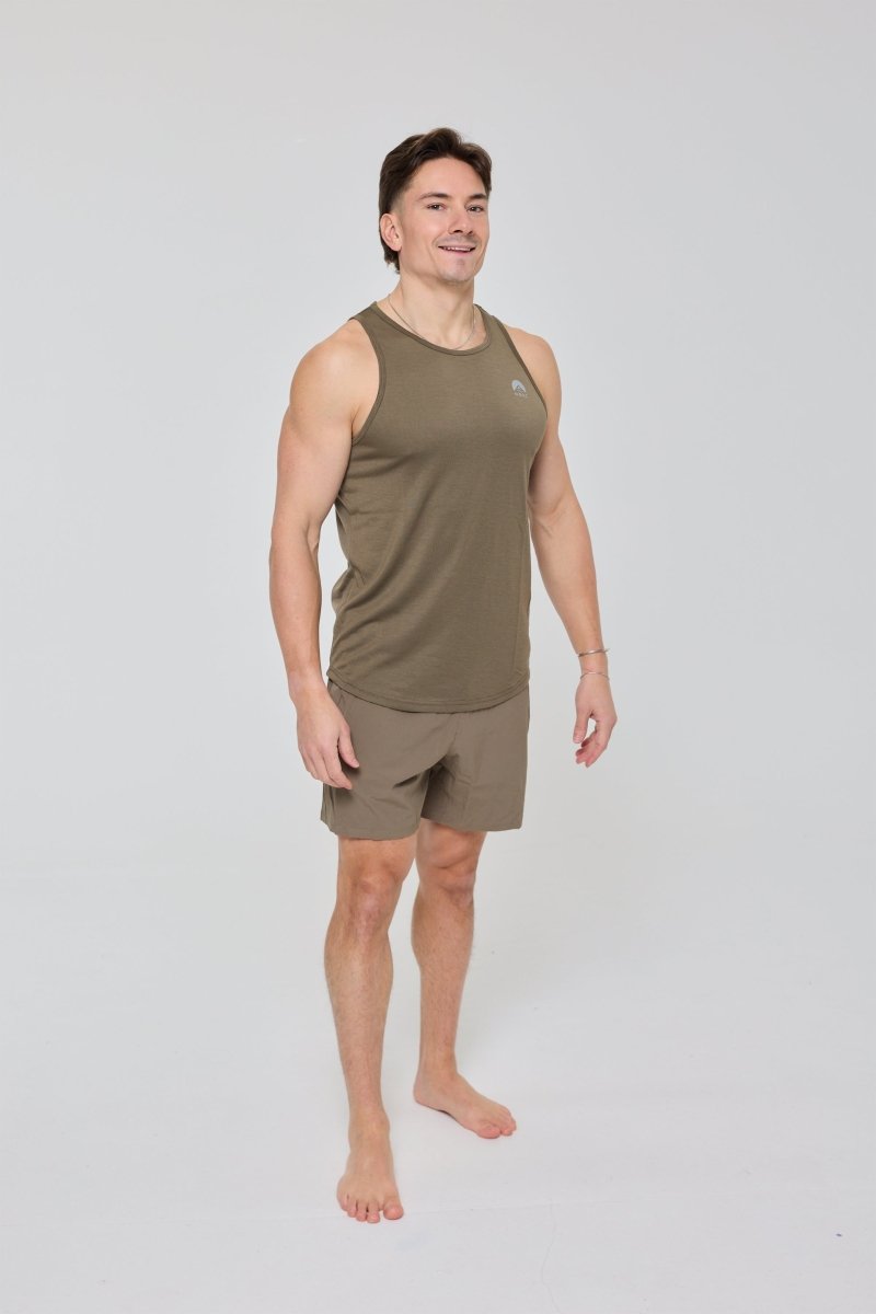 Elite Activewear Tank Khaki - Men's - OOSC Clothing - USA