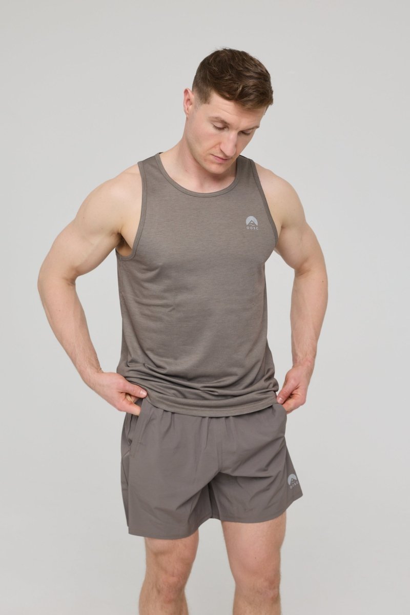 Elite Activewear Tank Khaki - Men's - OOSC Clothing - USA