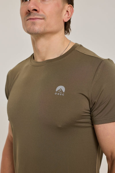 Elite Gym T-Shirt Khaki - Men's - OOSC Clothing - USA
