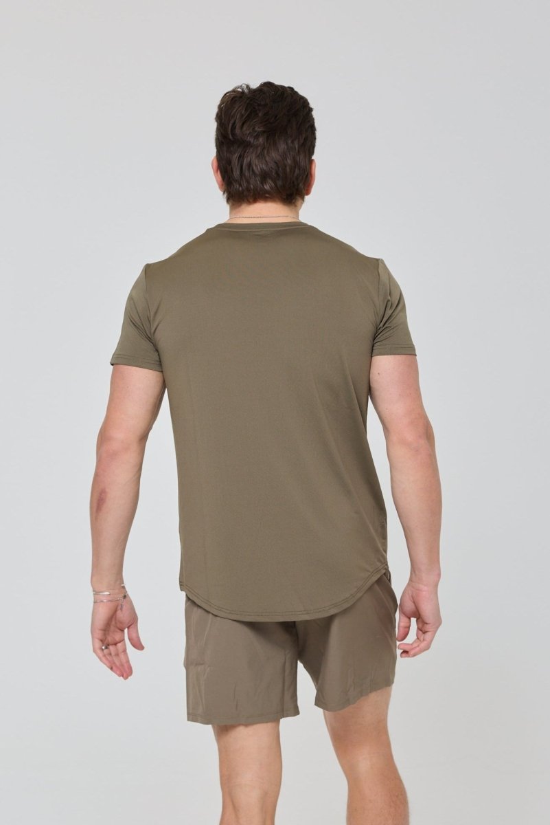 Elite Gym T-Shirt Khaki - Men's - OOSC Clothing - USA