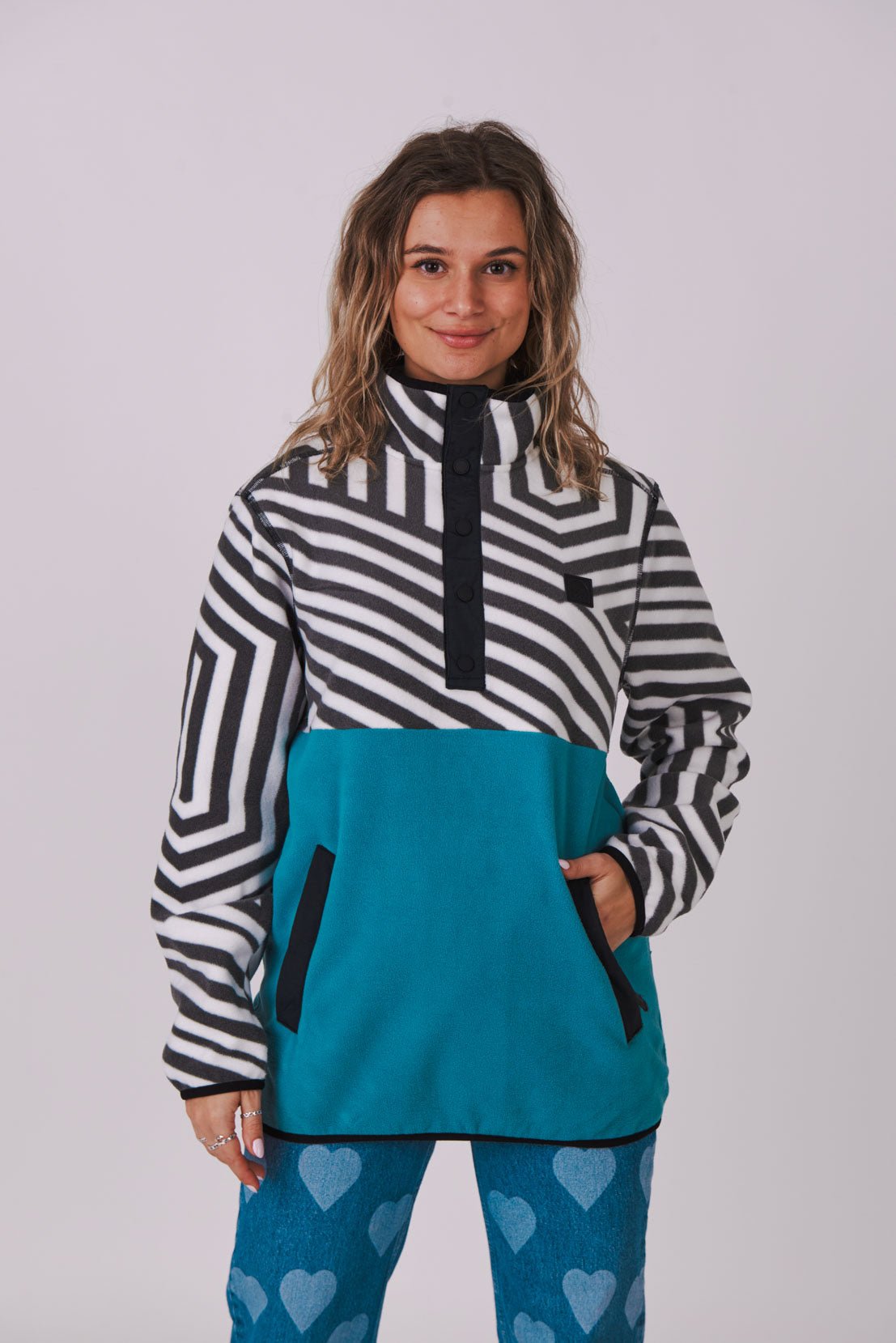 Fall Line Fleece Teal - Women's - OOSC Clothing - USA