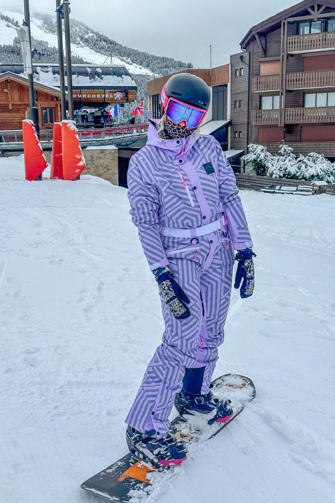 Fall Line Purple & Grey Curved Female Ski Suit