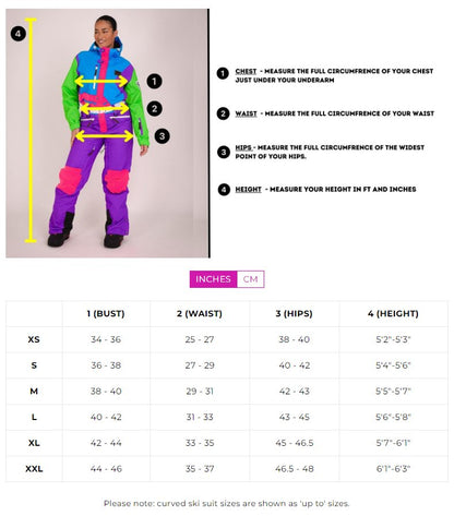 Fall Line Purple & Grey Curved Women's Ski Suit - OOSC Clothing - USA